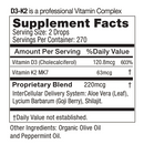 d3-k2 bio protein technology supplement facts
