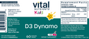 d3 dynamo meltable tablets (vital nutrients) label
