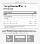 d3 + k2 vitamin chews (humann) supplement facts