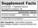 dci 500 mg d-chiro-inositol neurobiologix supplement facts