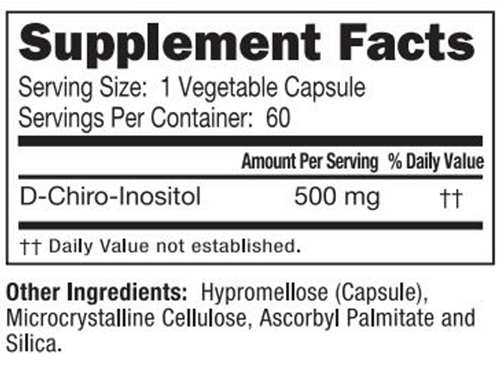 dci 500 mg d-chiro-inositol neurobiologix supplement facts