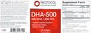 dha-500 (protocol for life balance) label