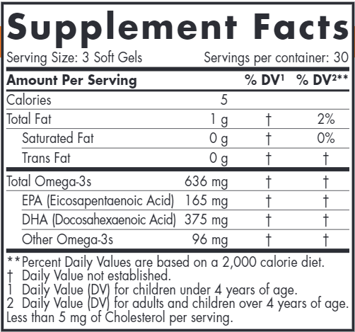 DHA Jr. Xtra 90 Soft Gels Berry Punch (Nordic Naturals) Supplement Facts