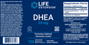 dhea 25 mg tablets (life extension) label