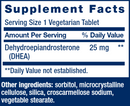dhea 25 mg tablets (life extension) supplement facts