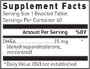 dhea 25 mg dissolvable tablets douglas labs supplement facts