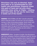 dhea balancing cream (emerita) label