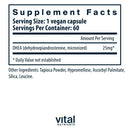 dhea micronized 25 mg vital nutrients supplement facts