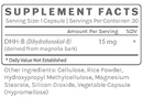 DHH-B MAX infiniwell supplement facts