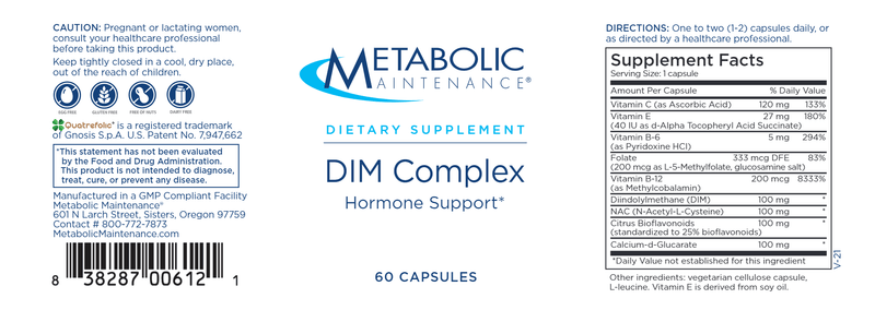 DIM Complex with Cofactors (Metabolic Maintenance) label
