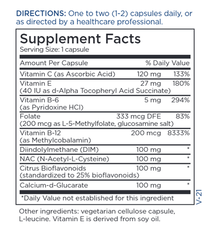 DIM Complex with Cofactors (Metabolic Maintenance) supplement facts