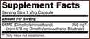 dmae 250 mg (now foods) supplement facts