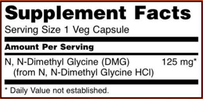 dmg 125 mg (now foods) supplement facts