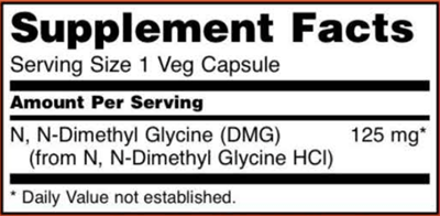 DMG 125 mg (NOW) Supplement Facts