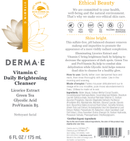 daily brightening cleanser dermae label
