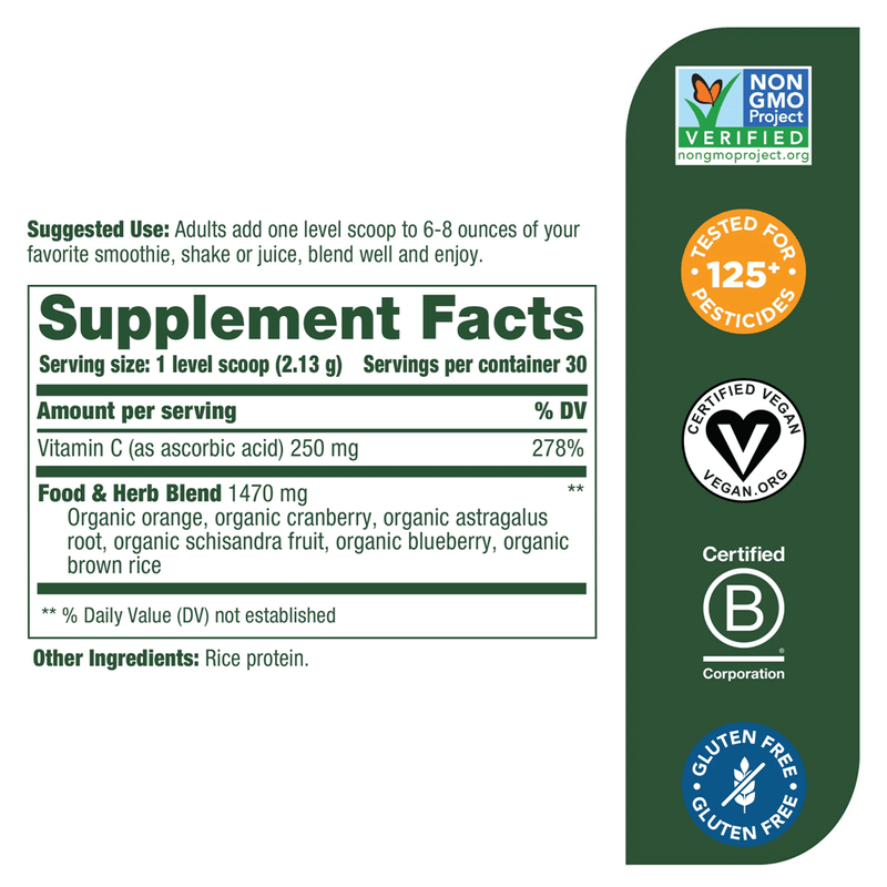 Daily C Protect Booster (MegaFood) supplement facts