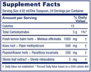 daily calm tonic vitanica supplement facts