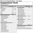 daily fruit & vegetable blend (crisp apple) (equilife) supplement facts
