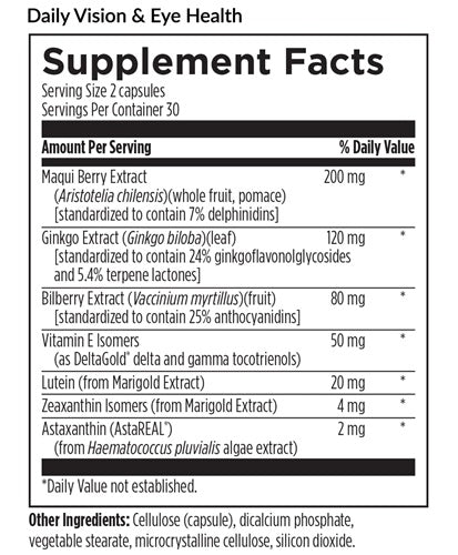 Daily Vision & Eye Health (EquiLife) supplement facts