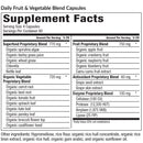 daily fruit & vegetable capsules (equilife) supplement facts