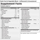 daily fruit & vegetable blend unflavored (equilife) supplement facts