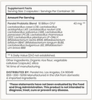 daily probiotic (perelel) supplement facts