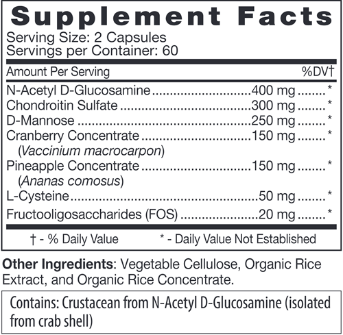 Deflect A (D'Adamo Personalized Nutrition) supplement facts
