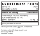 delta-fraction tocotrienols 125 mg allergy research group supplement facts