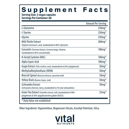 Detox Formula 120ct Vital Nutrients supplements