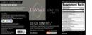 detox benefits davinci labs label