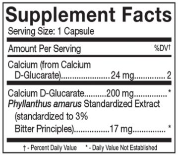 DetoxiCal-D (D'Adamo Personalized Nutrition) supplement facts