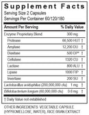 digestzyme transformation enzyme supplement facts