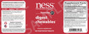 digest chewables formula 22 ness enzymes label