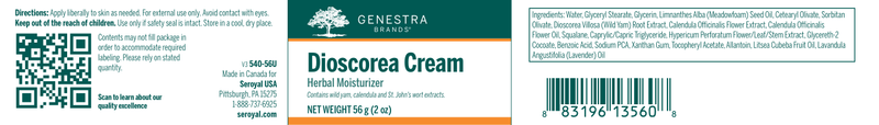 Dioscorea Cream label Genestra