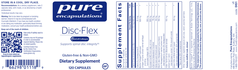 Disc-Flex (Pure Encapsulations) label