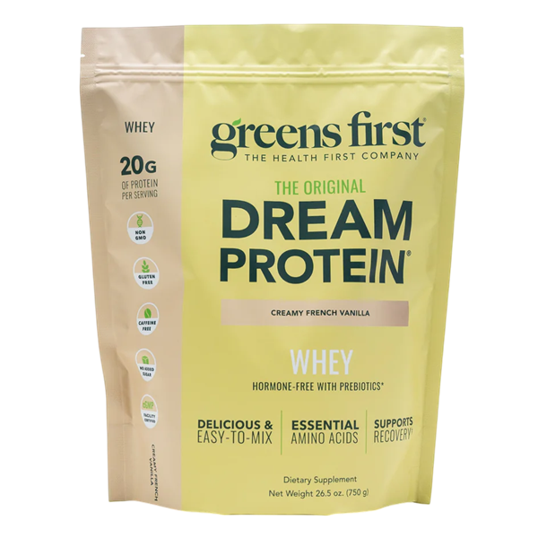 dream protein whey creamy french vanilla greens first