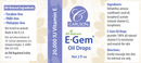 e-gem oil drops carlson labs label