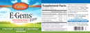 e-gems elite 400 iu carlson labs label