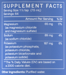 bodybio e-lyte supplement facts
