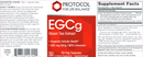 EGCg green tea extract (protocol for life balance) label