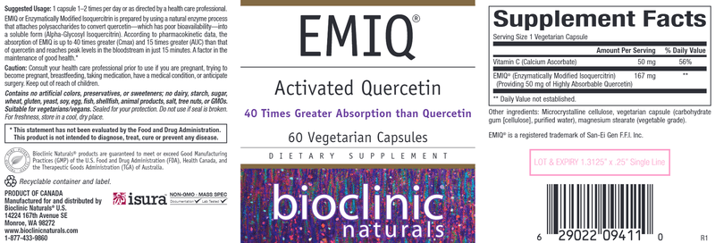EMIQ (Bioclinic Naturals) Label