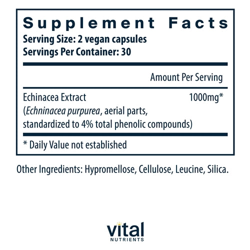 Echinacea Extract 1000 mg Vital Nutrients supplements