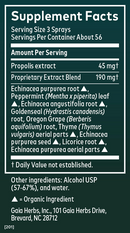 echinacea goldenseal propolis throat spray supplement facts