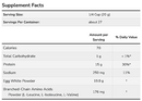 egg white protein (now foods) supplement facts