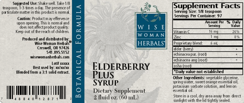 Elderberry Plus Syrup 2oz Wise Woman Herbals products