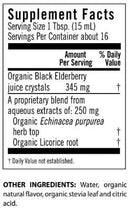 Elderberry+ Liquid Formula (Flora) Supplement Facts