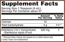 elderberry liquid (now foods) supplement facts