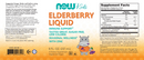 elderberry liquid for kids (now kids) label