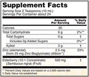 elderberry liquid for kids (now kids) supplement facts