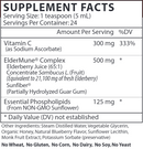 elderberry+ vinco supplement facts